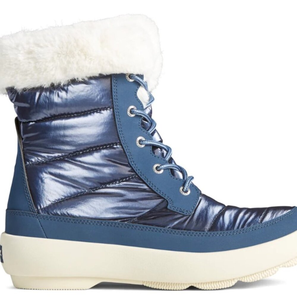 Sperry Navy Blue Women's Bearing Plushwave Snow Boot Size 10 NEW in BOX/TAGS